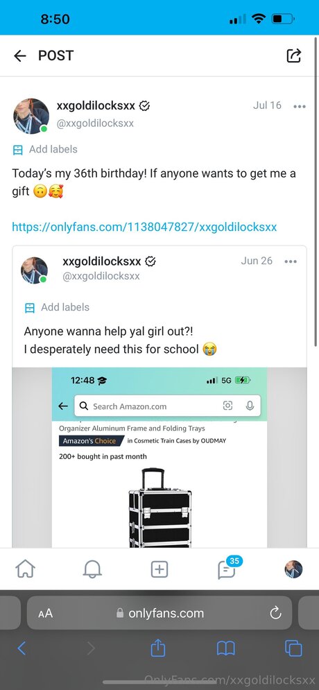 Xxgoldilocksxx Nackt OnlyFans