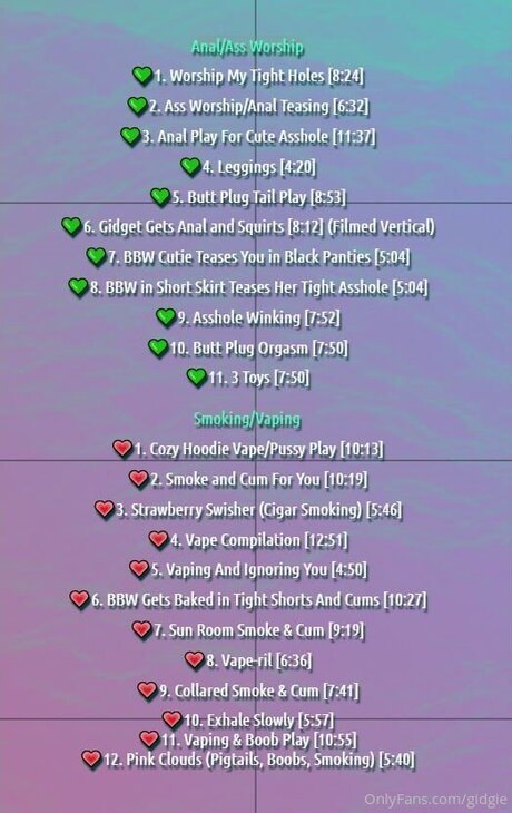 Gidgie OnlyFans Nacktbilder