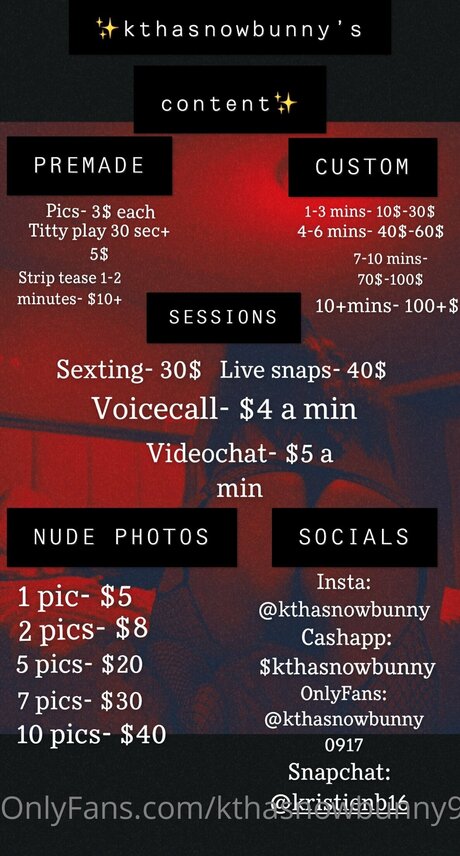 Kthasnowbunny917 Leaked Porn OnlyFans