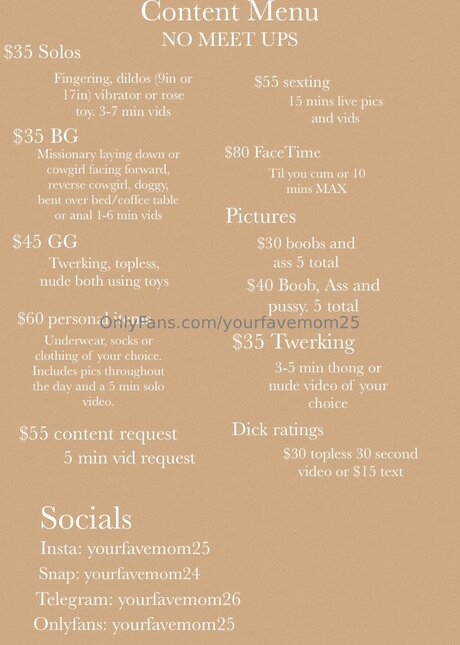Yourfavemom25 OnlyFans Fick geleakt