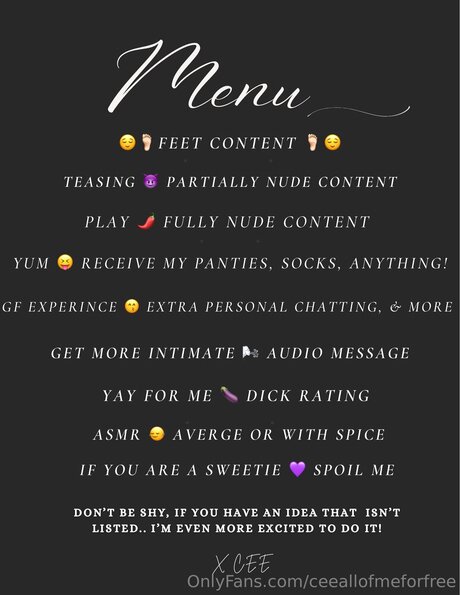 Ceeallofmeforfree Nacktbilder von OnlyFans