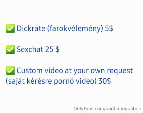 badbunnybabee Bilder OnlyFans