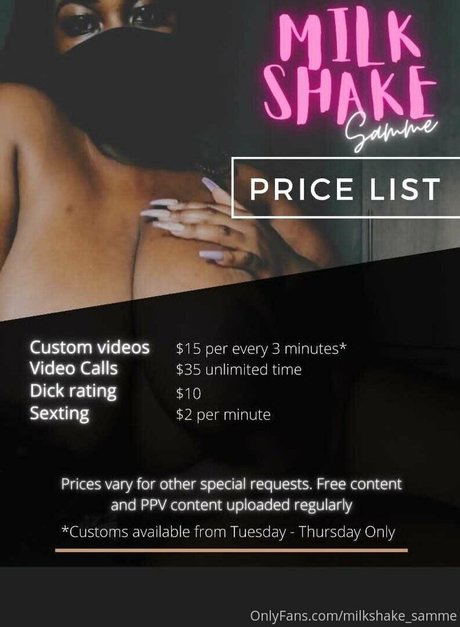 Milkshake Samme Porn OnlyFans Leak