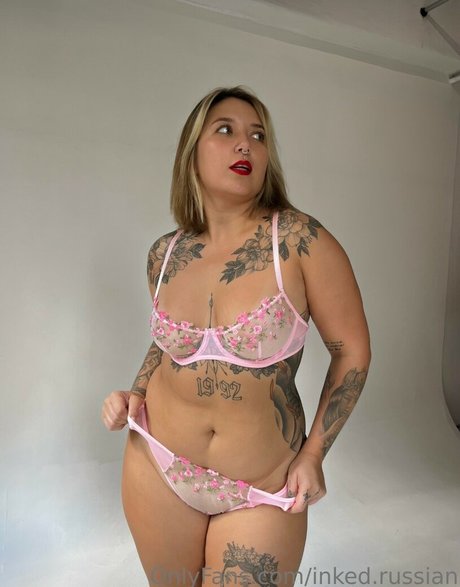 Inked Russian model nude photos