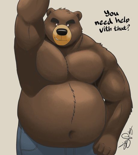 Masked Bear Bottom model porn image