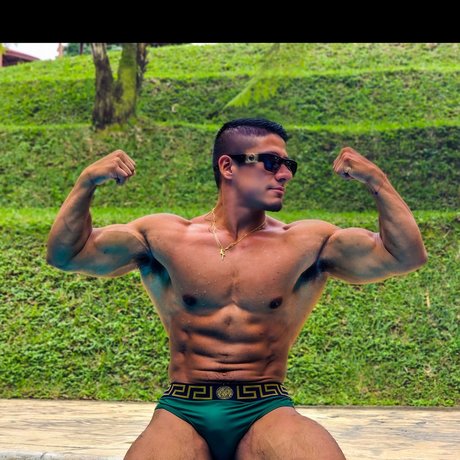 Muscled Latino_ model nude image