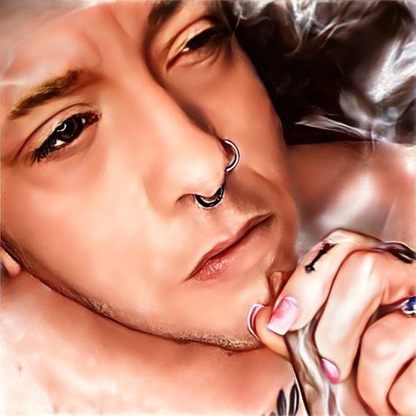 Queer Stoner naked model photo