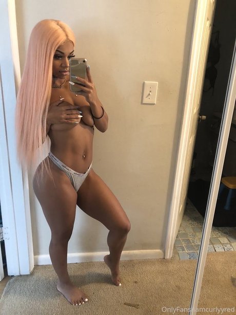 Curly Red beautiful pornstar pic