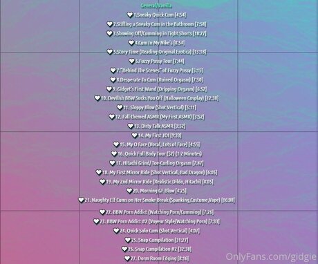 Gidgie estrella archivo