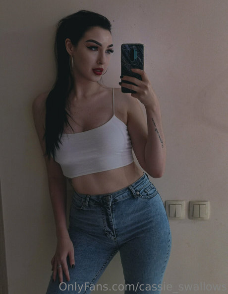 cassie swallows nice pornstar pic
